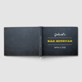 Chalkboard Gold Bar Mitzvah Gastenboek (Volledig)