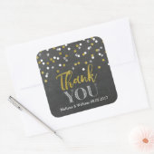 Chalkboard Gold Confetti Wedding Favor Labels (Envelop)