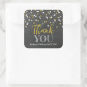 Chalkboard Gold Confetti Wedding Favor Labels (Tas)