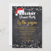 Chalkboard Gold Dinner Party Invitation (Devant)