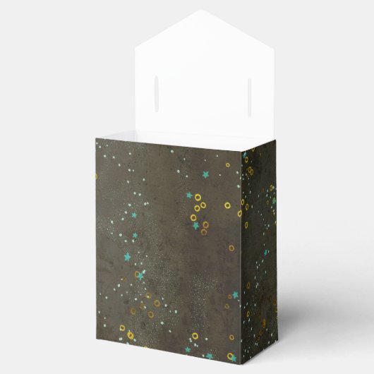 Chalkboard Gold Silver Stars Constellation Sky Bedankdoosjes (Geopend)