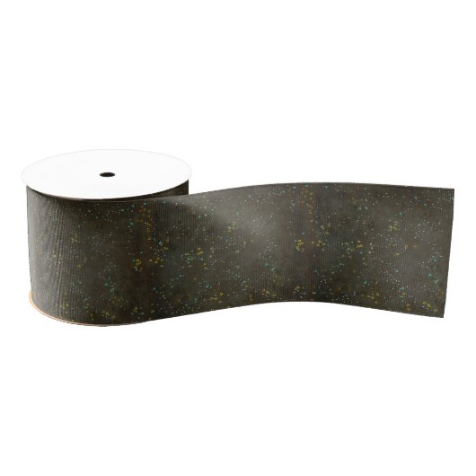 Chalkboard Gold Silver Stars Constellation Sky Grosgrain Lint (Spoel)
