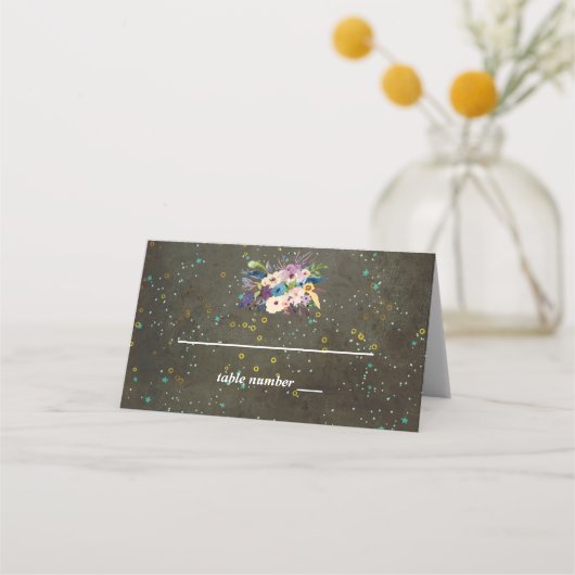 Chalkboard Gold Silver Stars Constellation Wedding (Voorkant)