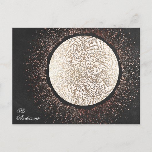 Chalkboard Gold Star-kerstfeestdag Briefkaart (Voorkant)