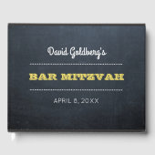 Chalkboard Golden Bar Mitzvah Livre d'or (Recto)