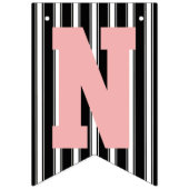 Chalkboard grats Black White Pink Wedding Vlaggetjes (Derde vlag)