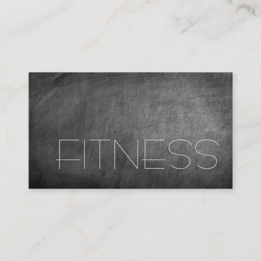 Chalkboard Gray Fitness Visitekaartje (Voorkant)