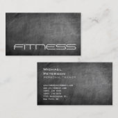 Chalkboard Grey Fitness Carte de visite sportif (Devant / Derrière)
