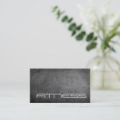 Chalkboard Grey Fitness Carte de visite sportif (Debout devant)