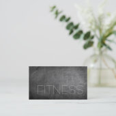 Chalkboard Grey Fitness Carte de visite sportif (Debout devant)