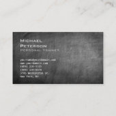 Chalkboard Grey Fitness Carte de visite sportif (Dos)