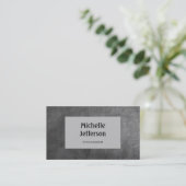 Chalkboard Grey Motif Carte de visite tendance (Debout devant)
