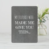 Chalkboard | GROOMSMAN | BEST MAN Funny Voorstel Kaart (Staand voorkant)