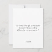 Chalkboard Groomsman | Groomsman Kaart (Achterkant)