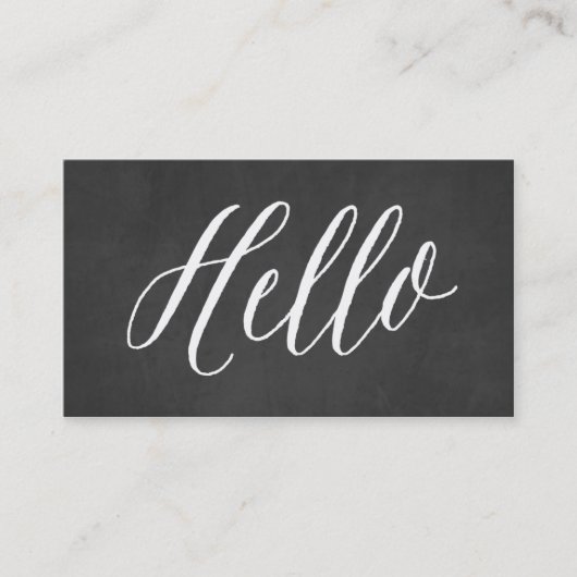 Chalkboard Hallo | Visitekaartjes (Voorkant)