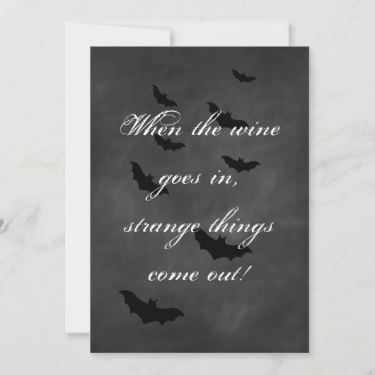 Chalkboard Halloween Feestuitnodiging Kaart (Voorkant)