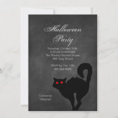 Chalkboard Halloween Feestuitnodiging Kaart (Achterkant)