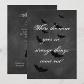 Chalkboard Halloween Feestuitnodiging Kaart (Voorkant / Achterkant)