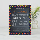 Chalkboard Halloween Party Invitation (Debout devant)