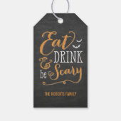 Chalkboard Halloween Treat Labels Cadeaulabel (Voorkant)