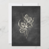 Chalkboard Hand Tulip Tulip bruiloft uitnodigingen (Achterkant)