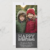 Chalkboard - Happy Alles-één verticale foto Feestdagenkaart (Voorkant)