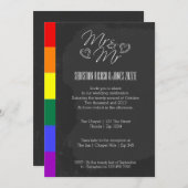 Chalkboard hartdeeg met Pride Detail Weddenschap Kaart (Voorkant / Achterkant)
