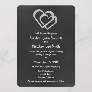 Chalkboard Heart Faire-part de mariage