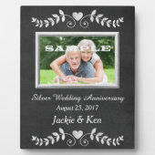 Chalkboard Heart Silver Jubileum Keepomwille Fotoplaat (Voorkant)