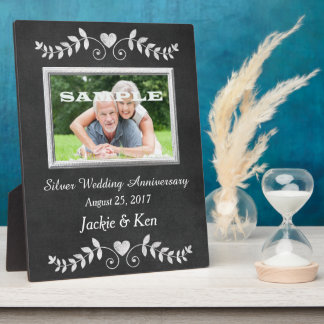 Chalkboard Heart Silver Jubileum Keepomwille Fotoplaat