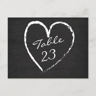 Chalkboard Heart Tafelnummers