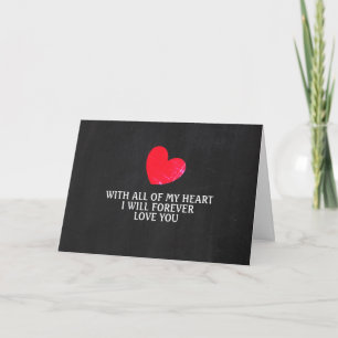 Chalkboard Heart, Valentijnsdag Kaart