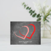 Chalkboard Hearts Custom Modern Valentijn's Day Feestdagenkaart (Staand voorkant)