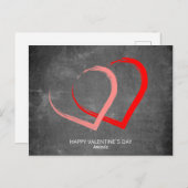 Chalkboard Hearts Custom Modern Valentijn's Day Feestdagenkaart (Voorkant / Achterkant)