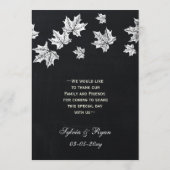  Chalkboard-herdenkingsmenukaarten Menu (Achterkant)