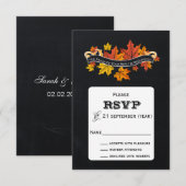  Chalkboard hertrouwt rsvp Kaartje (Voorkant / Achterkant)