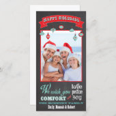 Chalkboard Holiday Carte photo (Devant / Derrière)