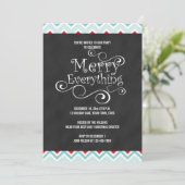 CHALKBOARD HOLIDAY PARTY INVITATION KAART (Staand voorkant)