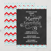 CHALKBOARD HOLIDAY PARTY INVITATION KAART (Voorkant / Achterkant)