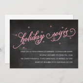 Chalkboard Holiday Soirée kerstparty Invite Kaart (Voorkant / Achterkant)