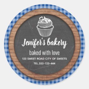Chalkboard Homemade cupcakes en behandelingen Ronde Sticker