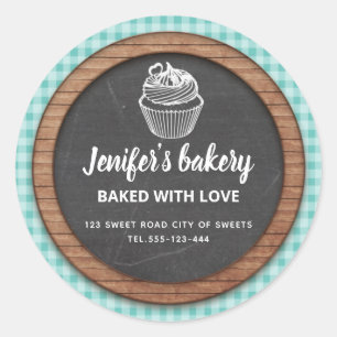 Chalkboard Homemade cupcakes en behandelingen Ronde Sticker