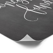 Chalkboard Honeymoon Fund Wedding Sign Poster (Hoek)