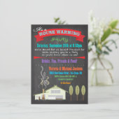 Chalkboard House Warming Party Invitations (Debout devant)