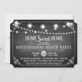 Chalkboard Houseécher Dîner Fête Invitation (Devant)