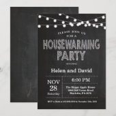 Chalkboard Housewarming Party Home Sweet Home Kaart (Voorkant / Achterkant)