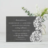  Chalkboard Hydrangeas Floral Wedding 2 Kaart (Staand voorkant)