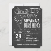 Chalkboard Ice Cream Invitations de fête d'anniver (Devant)