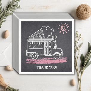 Chalkboard Ice Cream Truck Baby shower Servet