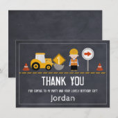 Chalkboard in opbouw - Hartelijk dank Bedankkaart (Voorkant / Achterkant)